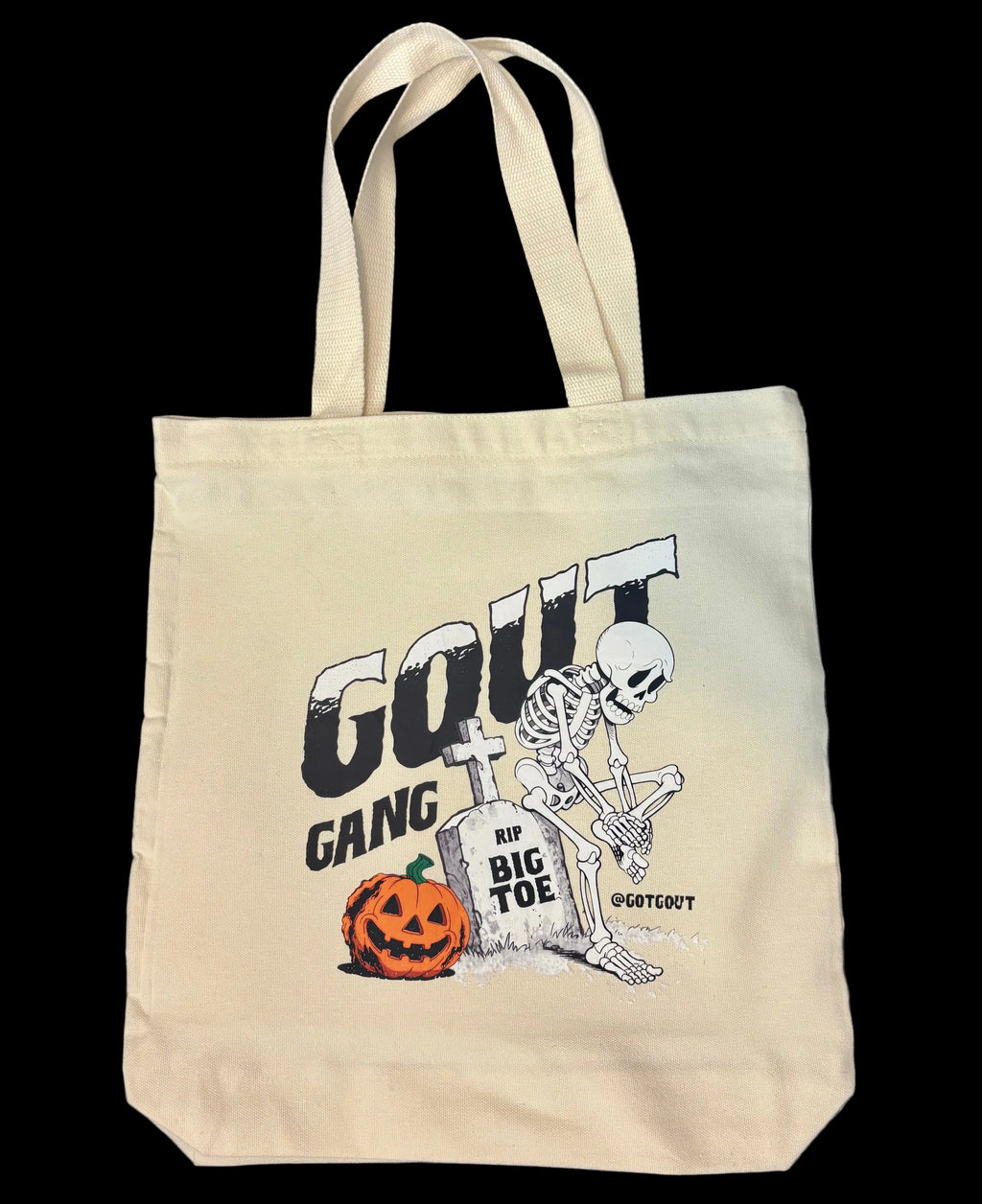 TRICK OR TREAT GOUT TOTE BAG