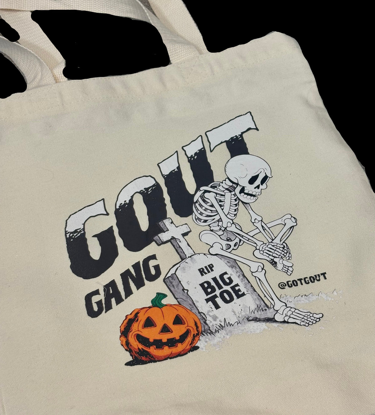 TRICK OR TREAT GOUT TOTE BAG